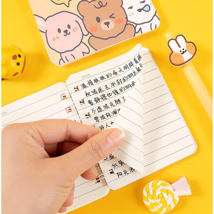 Sổ Tay Mini A7 Agenda Planner 2022 Họa Tiết Hoạt Hình Dễ Thương