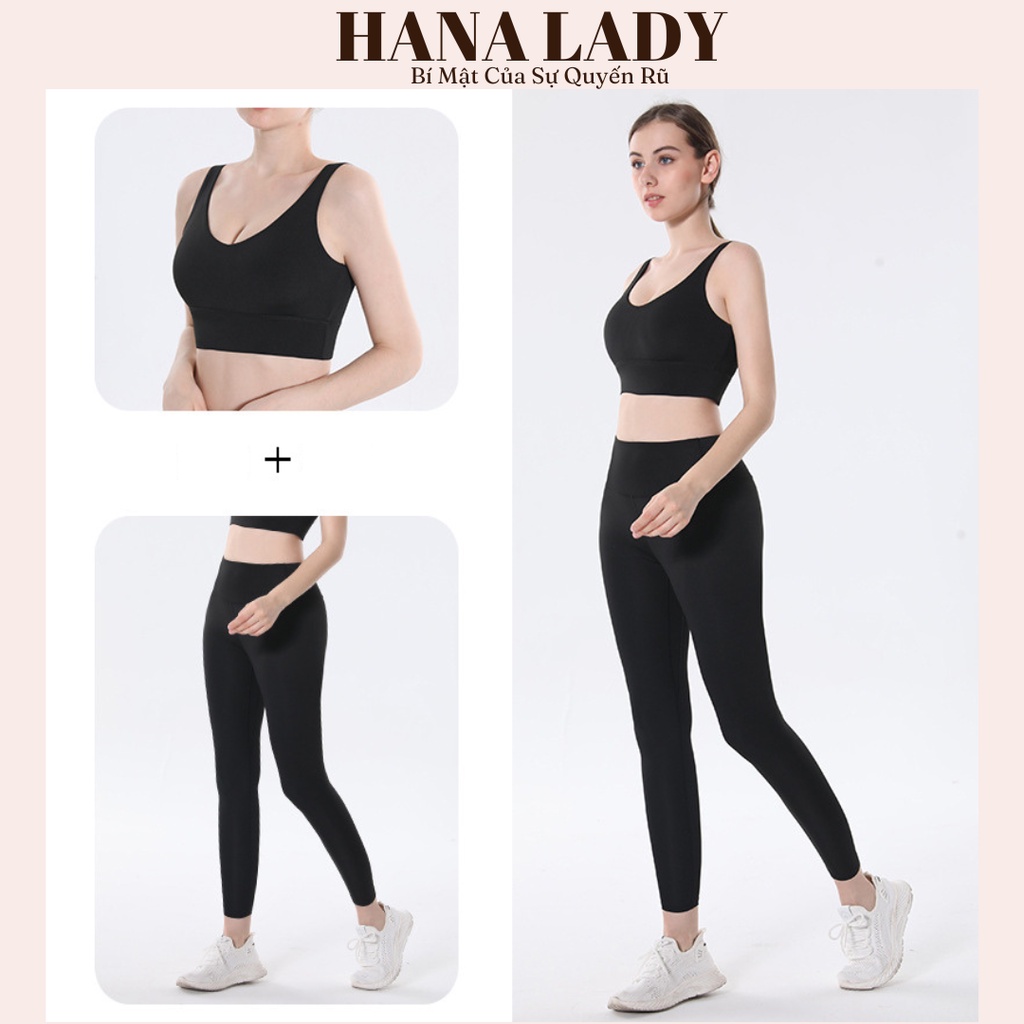 Bộ Quần Áo Tập Gym Yoga Nữ Croptop Cao Cấp BTG03