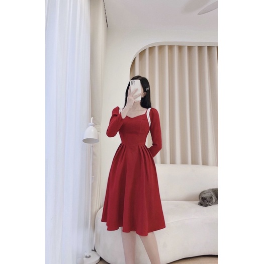 Váy thiết kế dạ tweed 2 lớp sang chảnh LINDesign | BigBuy360 - bigbuy360.vn