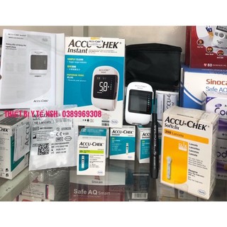 ✅[BẢO HÀNH TRỌN ĐỜI] Máy thử đo đường huyết Accuchek instant + tặng 25 test máy đo tiểu đường Accu Chek Accuchek instant