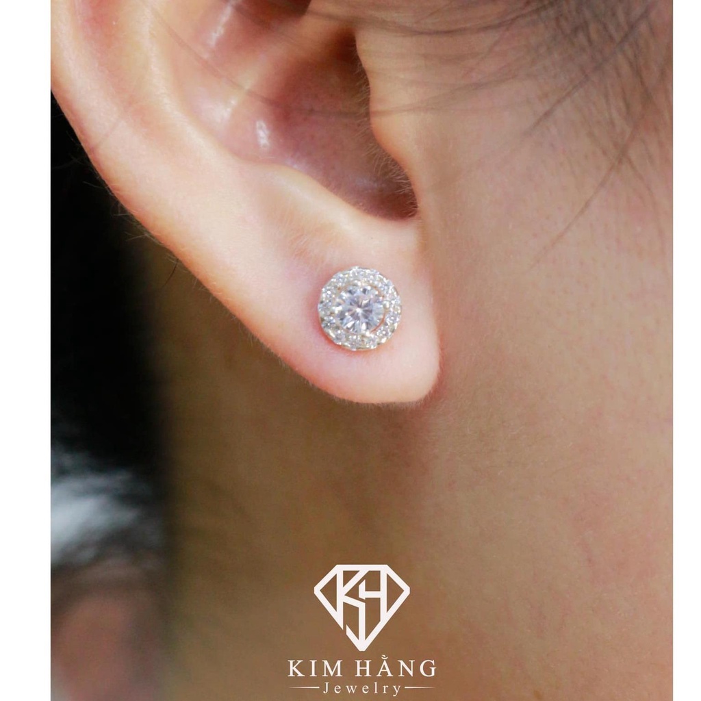 Khuyên Tai Xi Kim Mono Đá Mois.sani.te KHJEM00 - Chốt Vặn