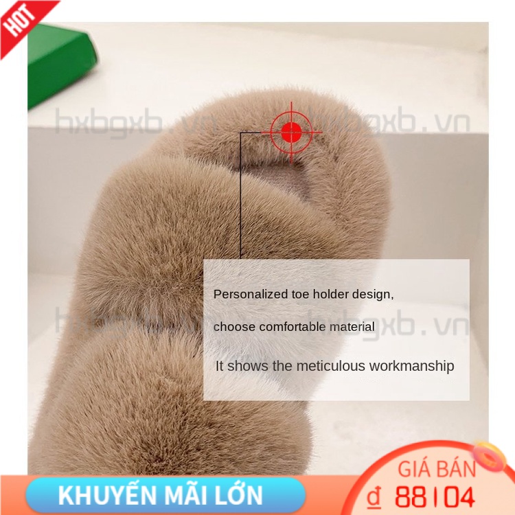 Dép Bông Đi Trong Nhà Đế Dày 5cm Thời Trang Thu Đông Cho Nữ