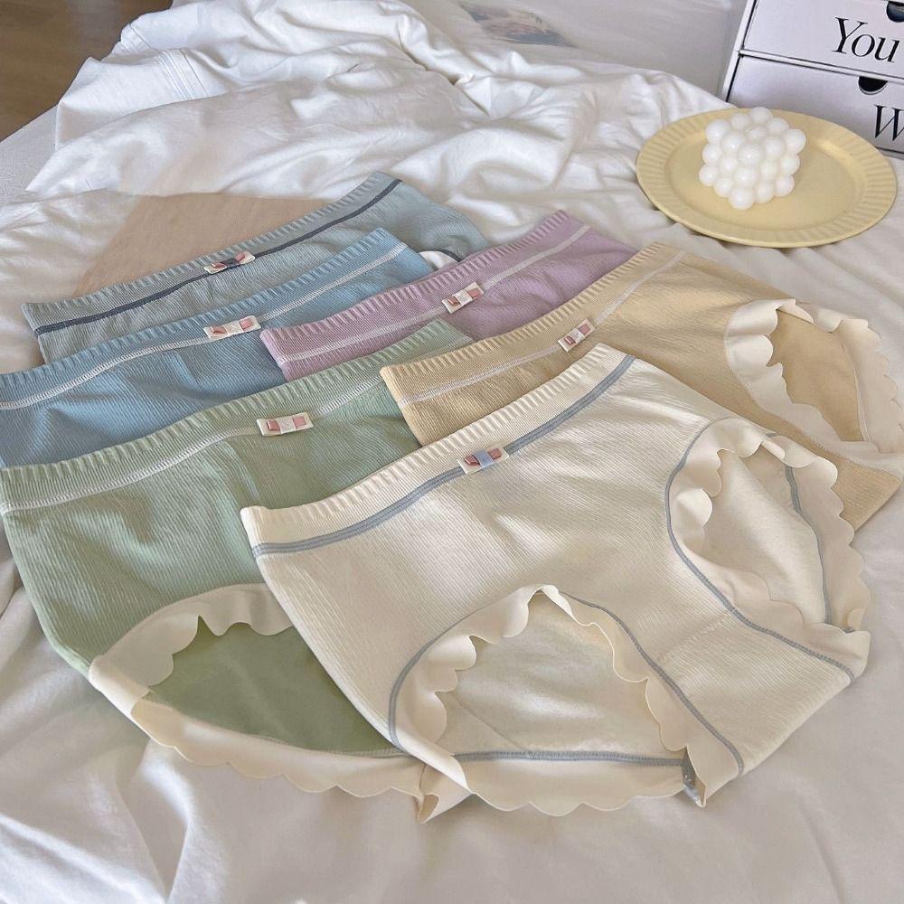 Quần Lót 26Eddie Lưng Vừa Dễ Thương Phong Cách Retro Hàn Quốc Cho Nữ