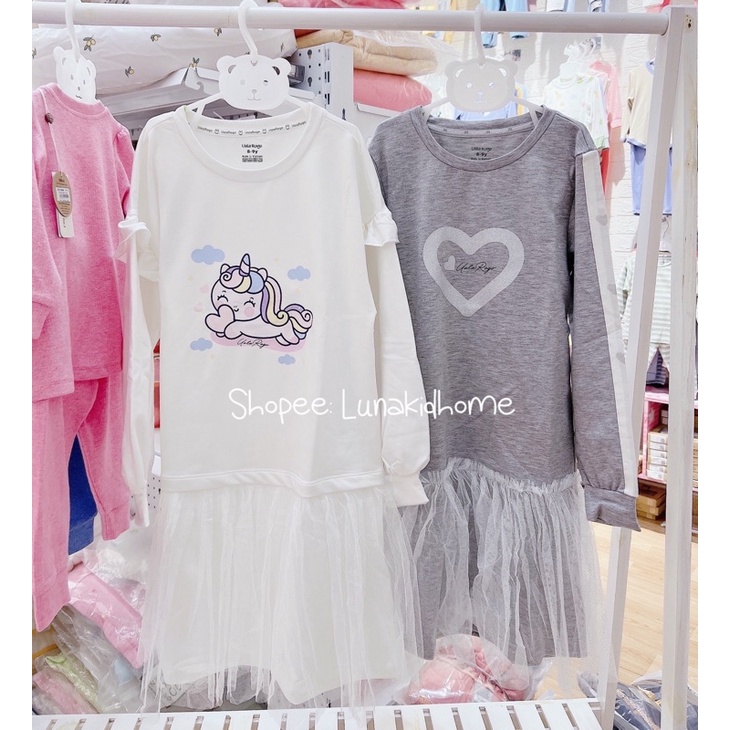 -Váy nỉ bé gái in hình (8-9Y)