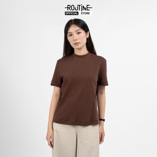 Áo thun nữ tay ngắn trơn form regular - routine 10f21tssw007