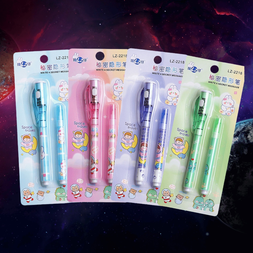 Set 2 bút soi đèn tàng hình viết tin nhắn bí mật, nhật ký, lời xin lỗi, cảm ơn cho người thân.