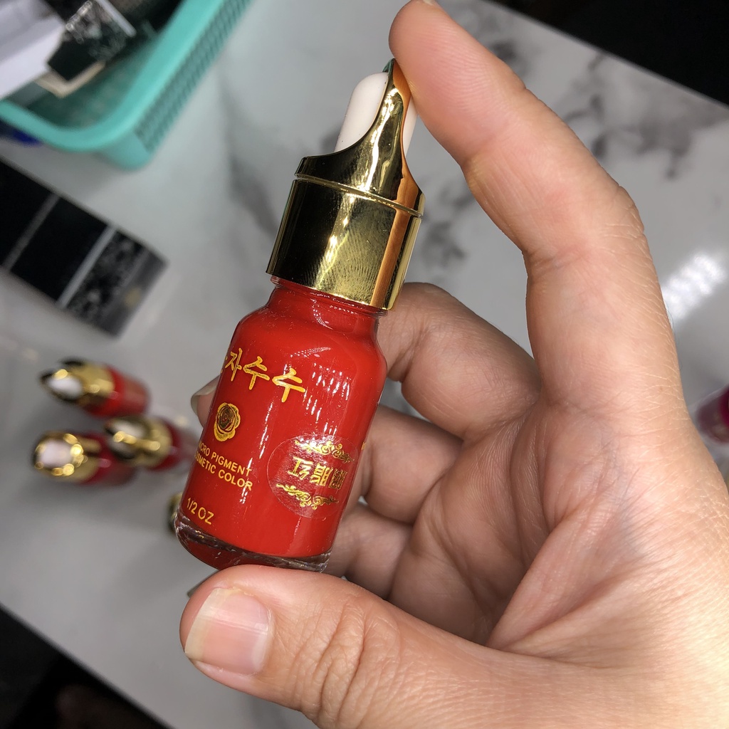 Mực phun xăm thẫm mỹ môi mày bám nhanh lên màu tốt 10ml 098