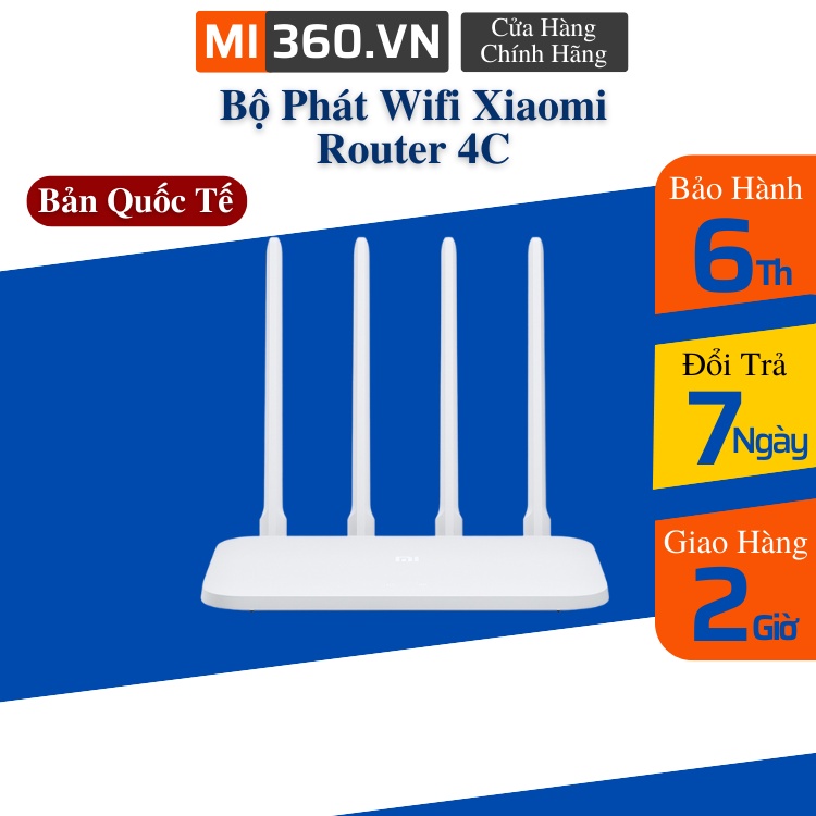 [Mã SKAMSALE11 giảm 10% đơn 200k] Bộ Phát Wifi Xiaomi Router 4C - BH 6 Tháng - Hàng Chính Hãng