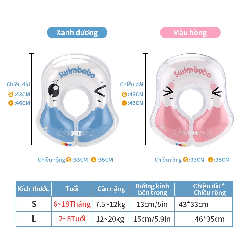 Phao Bơi Bơm Hơi Xinh Xắn Tiện Dụng Cho Bé 0-3 Tuổi