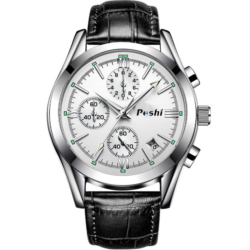 Poshi Đồng Hồ Nam Chống Thấm Nước Phong Cách Doanh Nhân