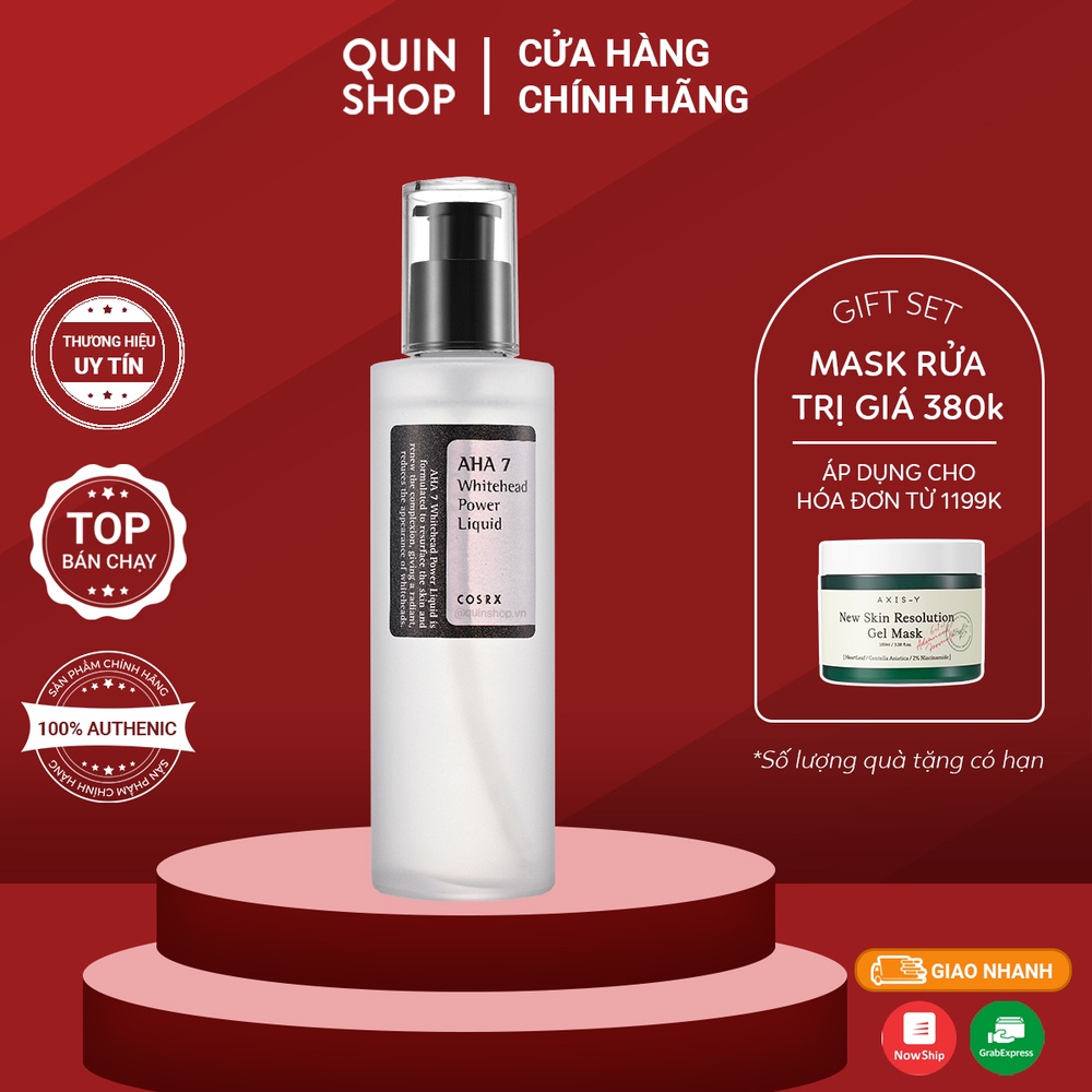 Tẩy Da Chết Giảm Mụn, Làm Sáng Da Cosrx AHA 7 Whitehead Power Liquid