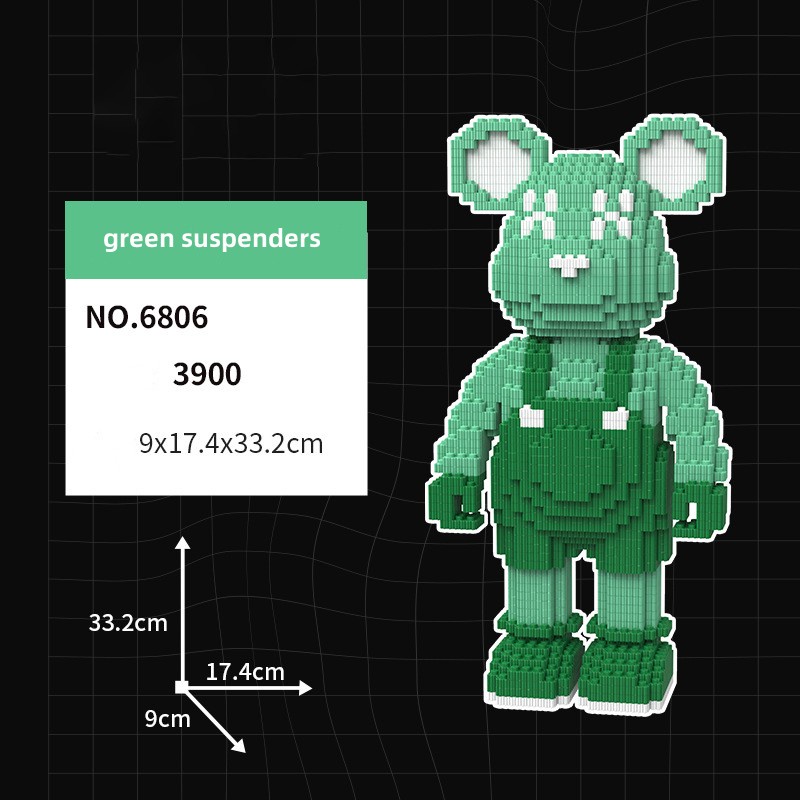 Bộ Đồ Chơi Lắp Ráp Hình Gấu Violent Bằng ABS Gồm 24 Mảnh Dành Cho Trẻ Em