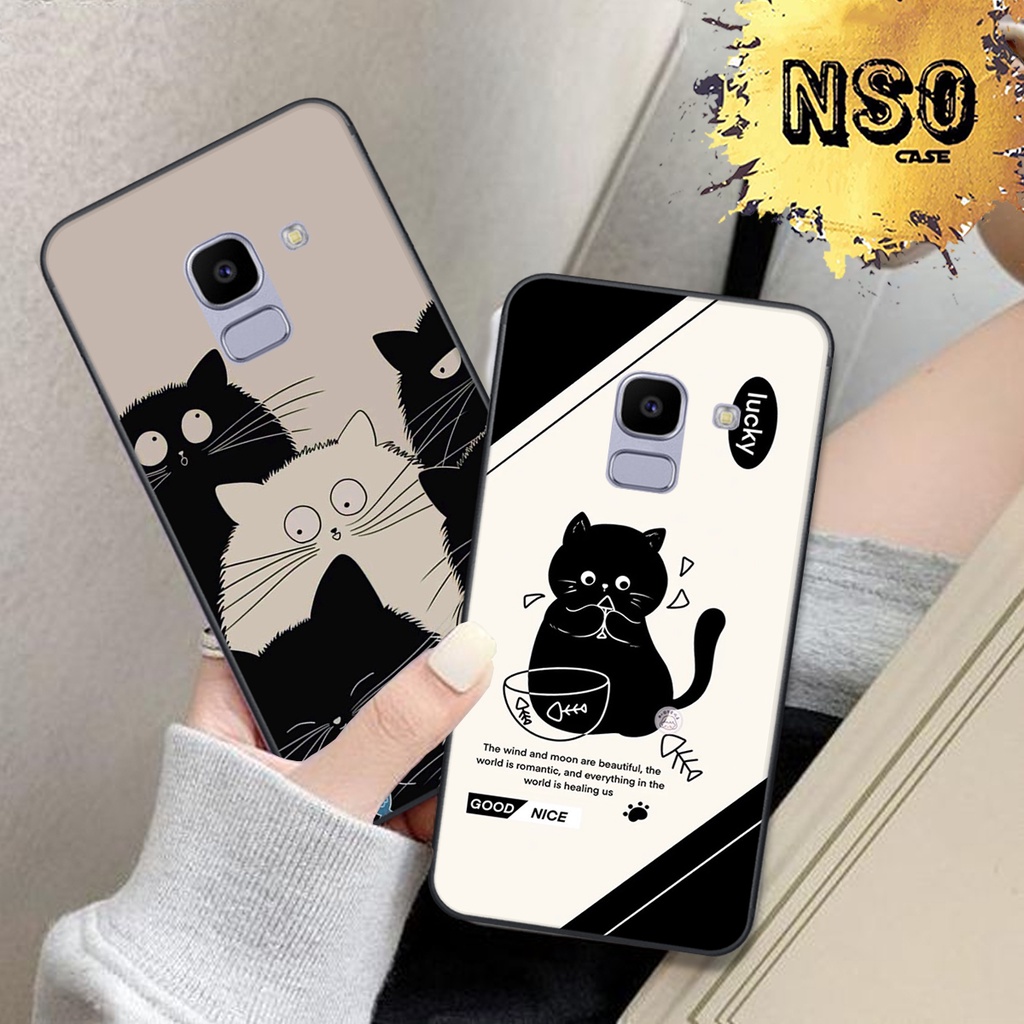 Ốp Samsung J4 / J6 PLUS / J6 in hình họa tiết Mèo Cute Đáng Yêu Đẹp Hot Trend 2023