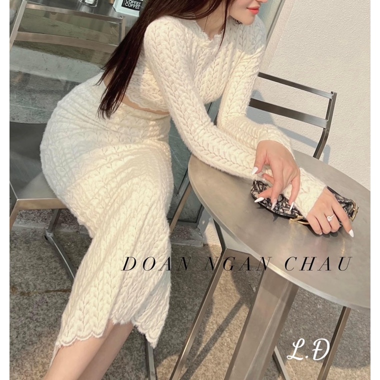 Set body áo chân váy len xinh 3 màu