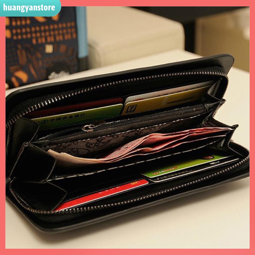 HY/ Ví giả da cầm tay họa tiết đầu lâu cổ điển cho nam và nữ | BigBuy360 - bigbuy360.vn