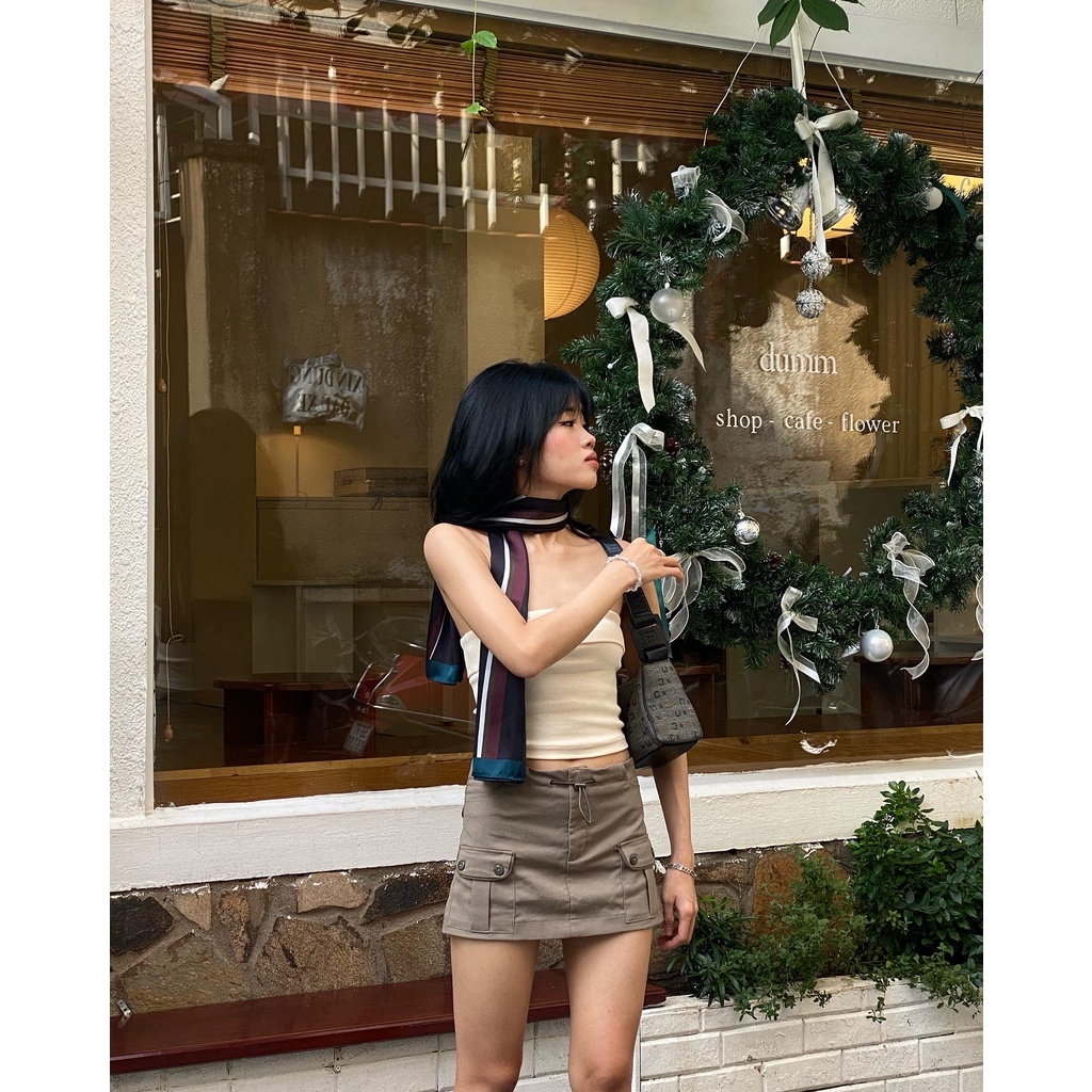 Mini Pocket Skirt - Chân váy ngắn túi hộp dáng chữ A nhẹ có lót quần - Piceise