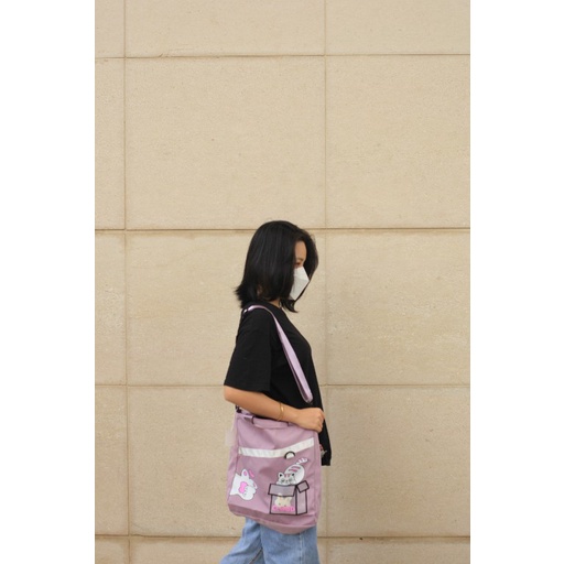 Túi Đeo Vai, Đeo Chéo Thời Trang Mèo tím