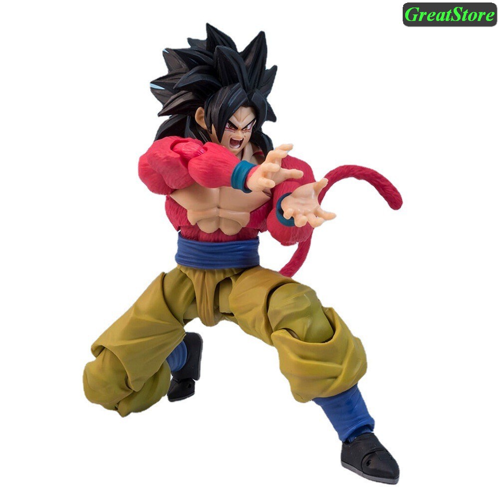 Mô hình Dragonball Son goku Vegeta super saiyan 4 FIGMA Ation Figure 16 cm cử động được