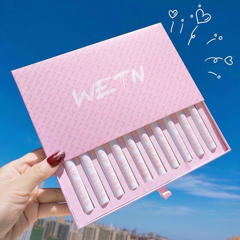 Set Son Kem Nhung Lì 10 Cây WETN LIP GLOSS Siêu Hot