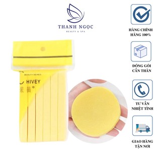 Bông nở rửa mặt bọt biển, Bông nở tẩy trang Chivey nhật bản 1 gói 12 miếng