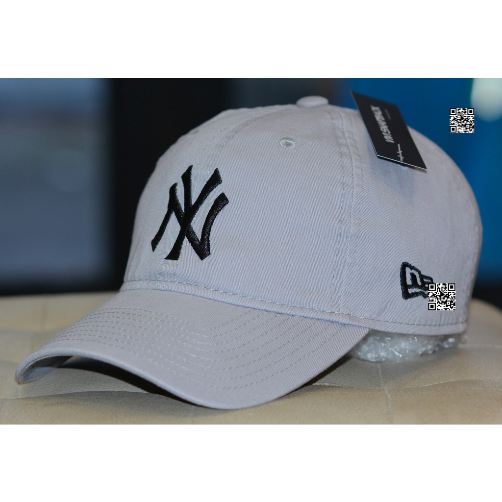 Nón ny logo New-Er.a hat thời trang thể thao 9Twenty màu xám ghi,Mũ NY team ML.B chóng chày New York