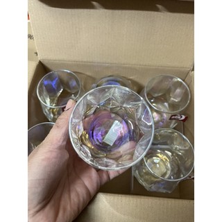 Bộ 6 cốc thủy tinh lục lăng đổi màu