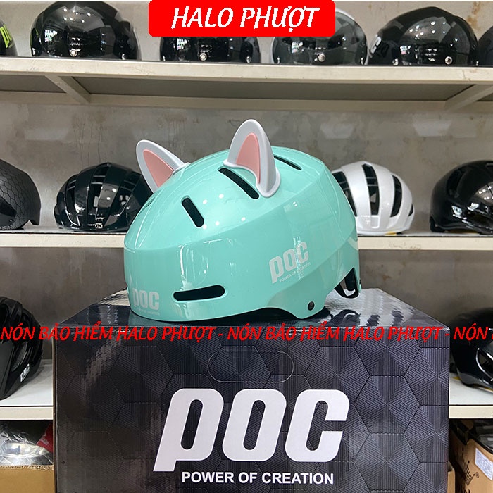 [Tặng tai mèo/gấu] Nón POC P05 Xanh Mint chính hãng