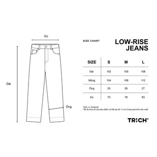 URI RIPPED LOW RISE JEANS ( Quần jeans ống rộng TRICH)