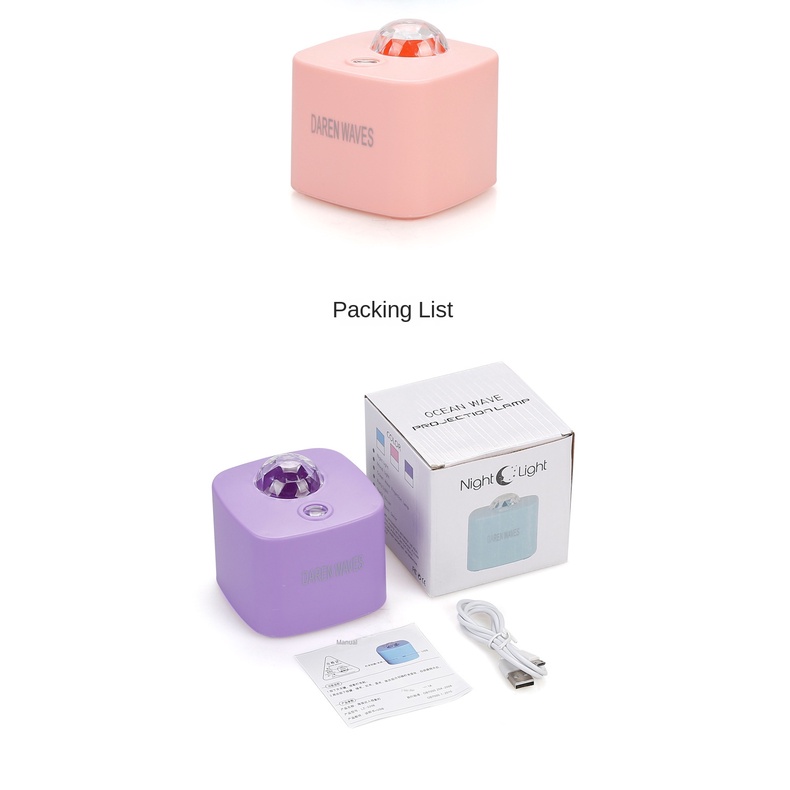 Đèn Chiếu Bầu Trời Sao Gợn Sóng Nước Phát Quang Cổng USB Dùng Khi Đi Cắm Trại