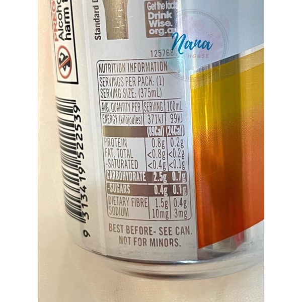 Uống bia không lo tăng cân‼️ Bia Hahn SuperDry Low Carb lon 375ml - Bia cho người giảm cân - bill hàng air ✈️ từ Úc về