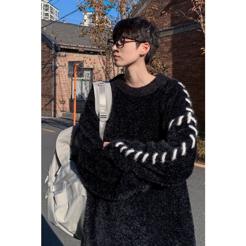 Áo sweater Tay Dài Cổ Tròn Chất Vải Dày Dặn Ấm Áp Cho Nam