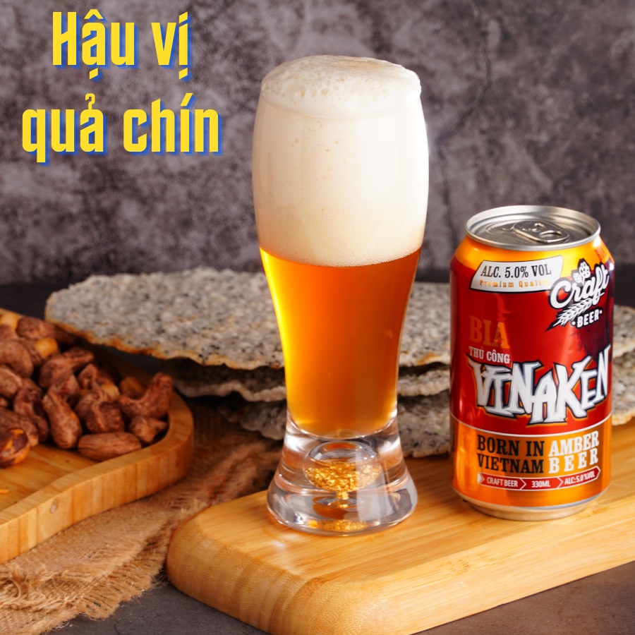 24lon Bia thủ công Vinaken - Thơm, êm với 2 loại hoa bia nhập khẩu.
