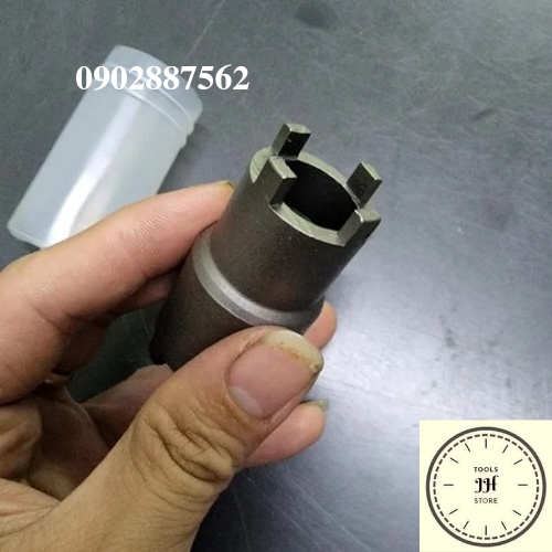 Tuýp bắn tán nồi hơi đen 2 đầu (dụng cụ mở tán nồi) xe máy (16mm 21mm) thép đen
