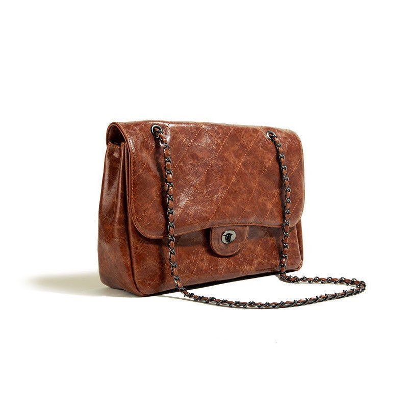 Mischa Túi Đeo Vai Bằng Da PU Màu Trơn Sức Chứa Lớn Phong Cách Pháp Cổ Điển Thời Trang Chất Lượng Cao