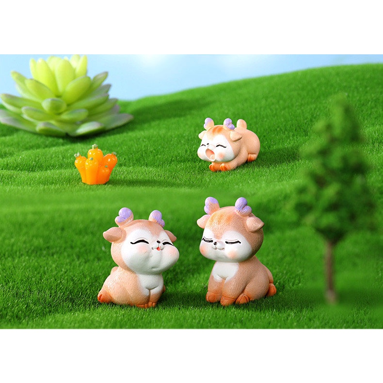 Mô hình hươu con dễ thương trang trí sen đá, terrarium