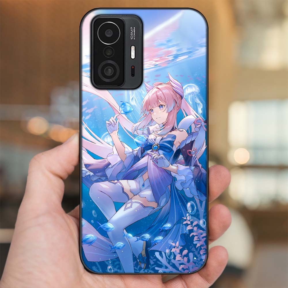 Ốp lưng Xiaomi 11T Pro 5G viền đen in hình Sangonomiya Kokomi Genshin Impact