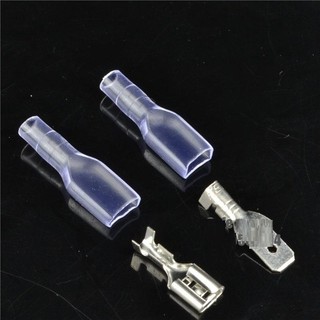 Bộ Cos dẹp đực cái 4.8mm 6.3mm kèm vỏ bọc nhựa silicon