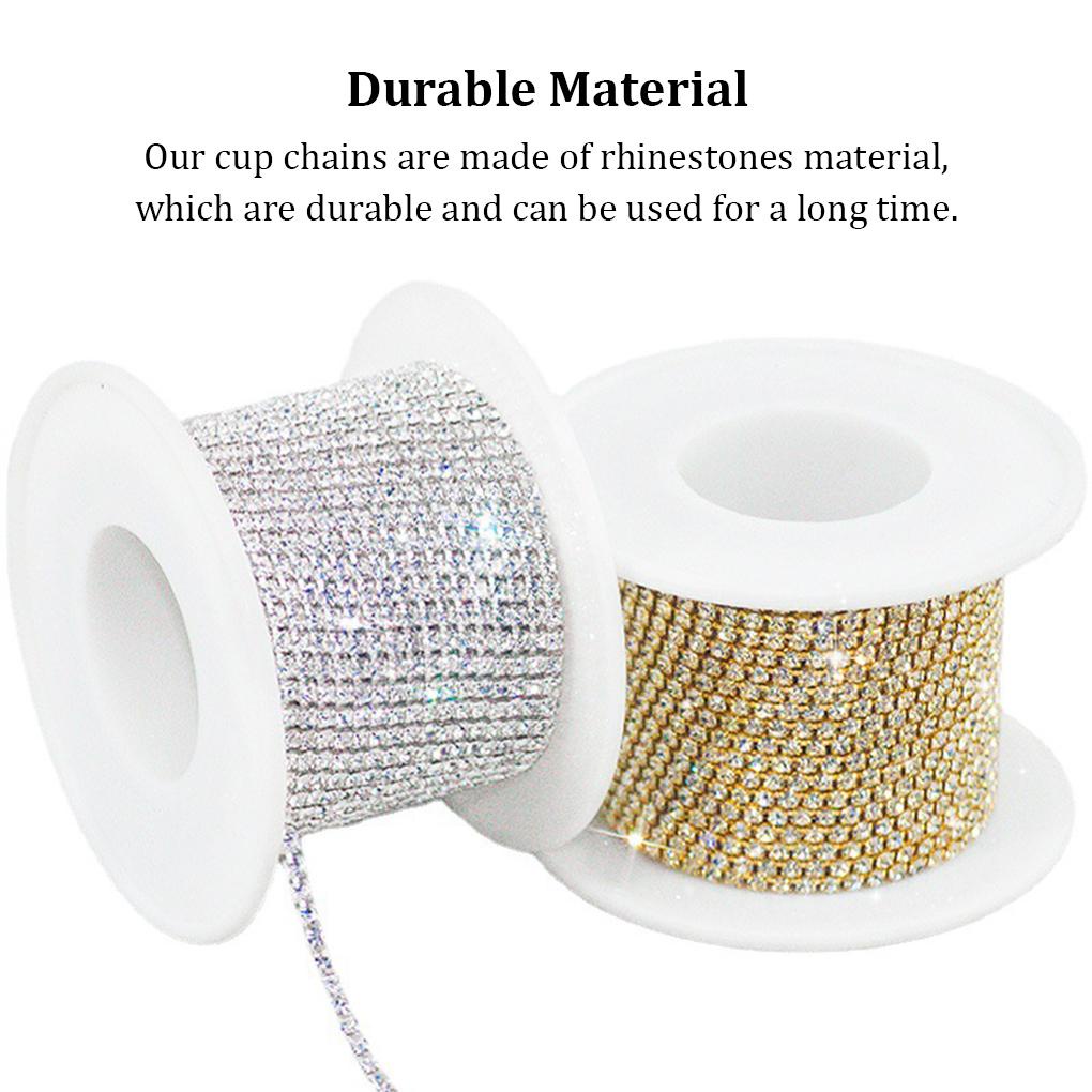 Phụ Kiện Dây Xích Đính Đá Dùng Trang Trí Móng Tay / Dây Chuyền DIY