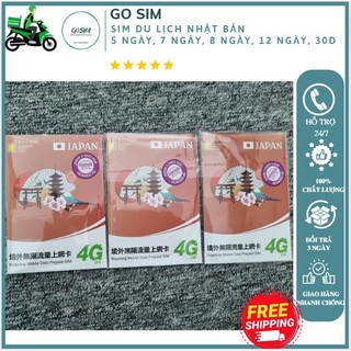 Sim du lịch nhật bản 5 , 7, 8, 12, 30 ngày, dung lượng cao, tốc độ nhanh