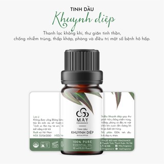 Tinh dầu Khuynh diệp thiên nhiên thơm phòng May Fragrance | Kiểm nghiệm GC - MS