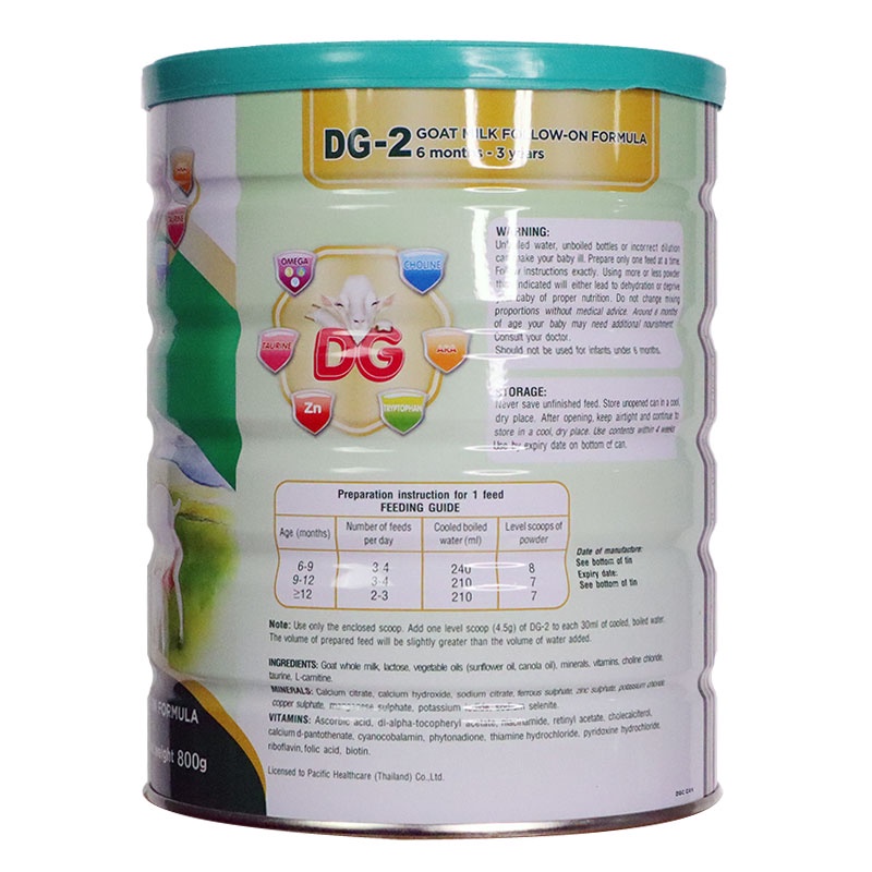 Combo 2 lon sữa Dê DG 2 800g Newzeland [HSD 2026]