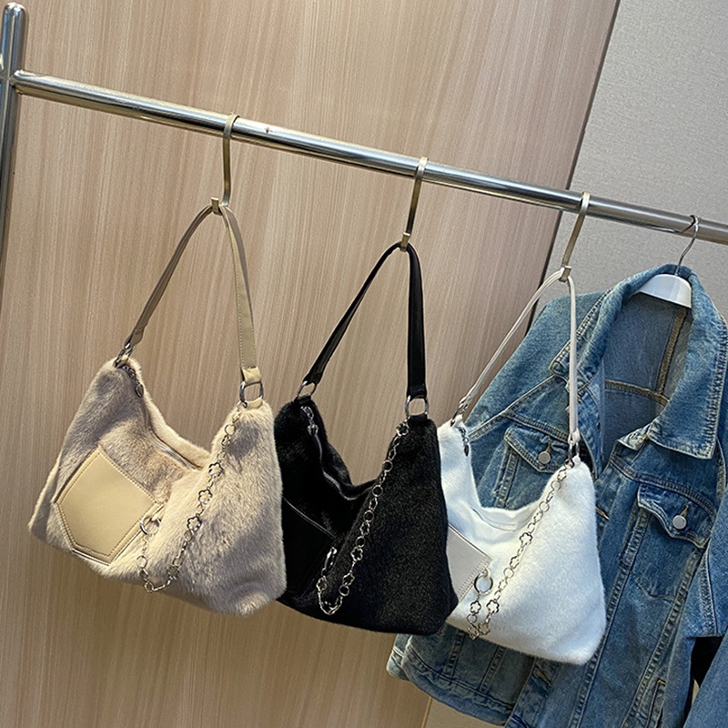 Túi Đeo Vai Cỡ Lớn Bằng Nhung Lông Thời Trang Dành Cho Nữ