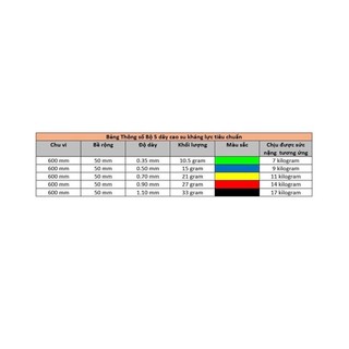Bộ 5 dây kháng lực MINI BAND