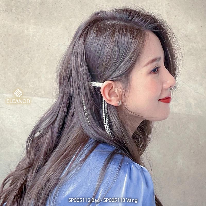 Kẹp tóc mái nữ Eleanor Accessories thiết kế tua rua đính đá phụ kiện trang sức 5112