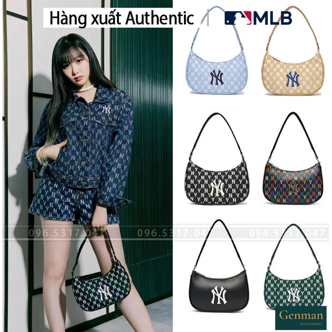 Túi Đeo Vai NY MLB Monogram Jacquard Hobo Xuất Xịn ,Túi Kẹp Nách MLB NY Full Tag Code - TC.050VN
