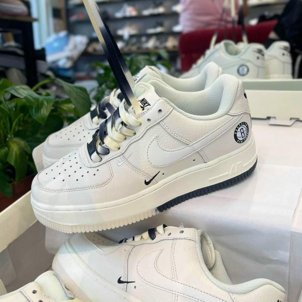 Giày AF1 âm dương PQ , Giày thể thao air force 1 Âm Dương Brooklyn Sail Black Phản Quang phối đồ nam nữ trend 2022