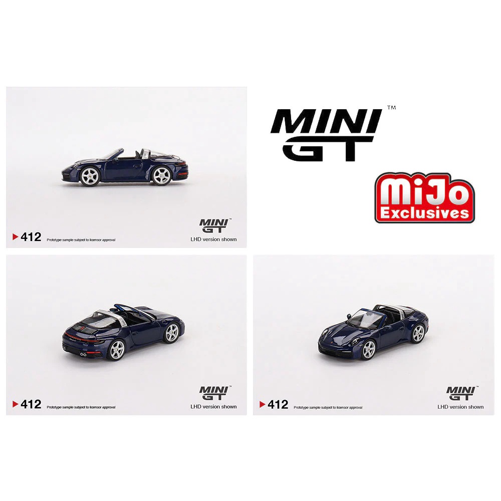 Mini GT - #412 Porsche 911 Targa 4S Gentian Blue Metallic - Xe mô hình tỷ lệ 1:64 chính hãng - Saigontoys