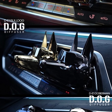 Nước hoa ô tô cao cấp hàn quốc đầu chó DOBERMAN DOG - Nước hoa kẹp khe gió xe hơi độc lạ.Mùi hương sang trọng