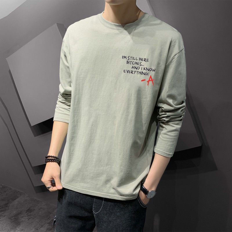 Áo Thun Tay Dài In Họa Tiết Trẻ Trung Thời Trang Mùa Hè Cho Nam