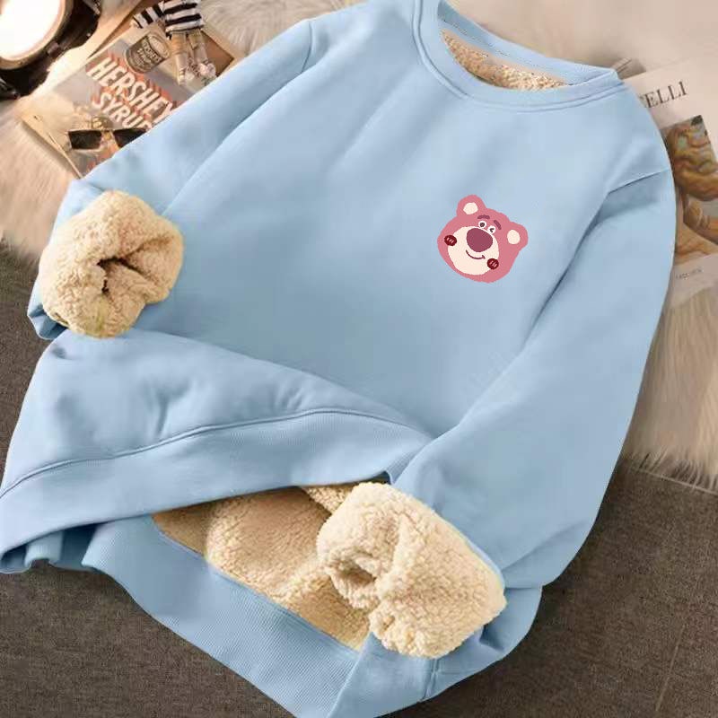 Áo Nỉ Lót Lông Cừu Dày Phong Cách Mới